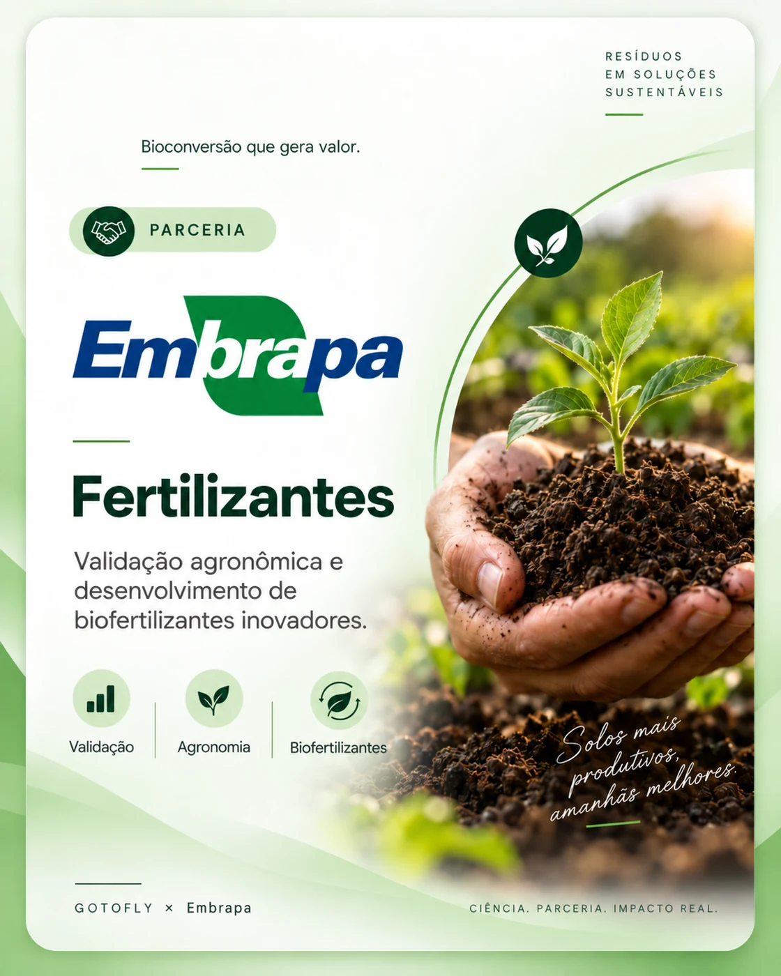 Parceria com a Embrapa para fertilizantes